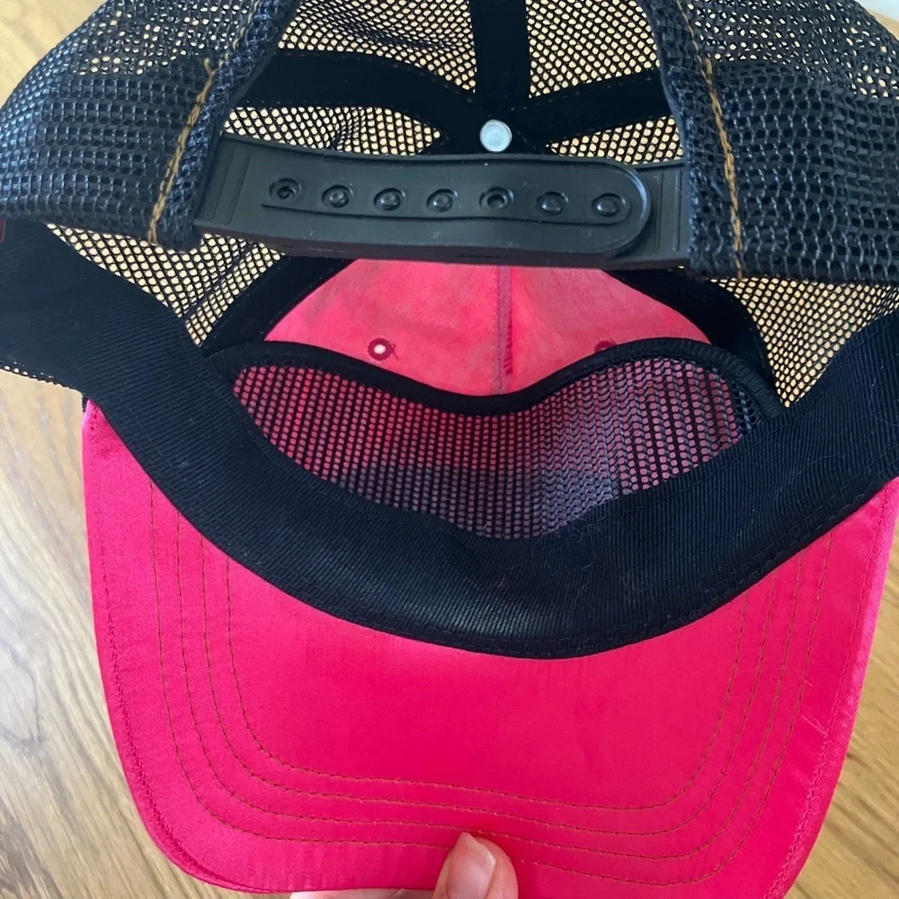 EUC Vintage Von Dutch Silky Hot Pink and Black Trucker Hat - Picture 8 of 10